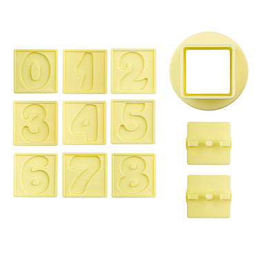 Set de moldes eyectores para brigadeiro (Números) – BlueStar (12 piezas)